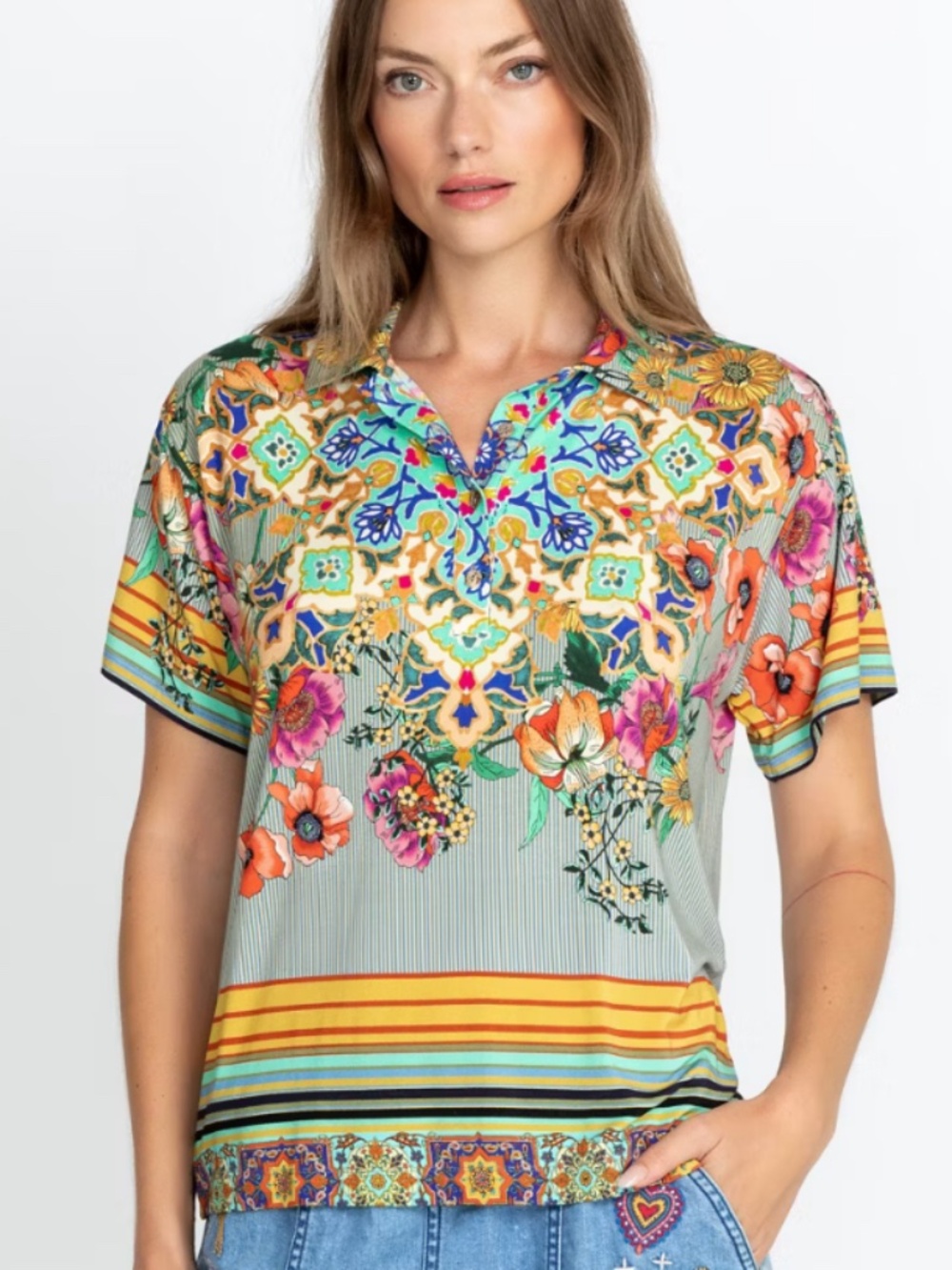 NWT! Johnny Was Hunter tee